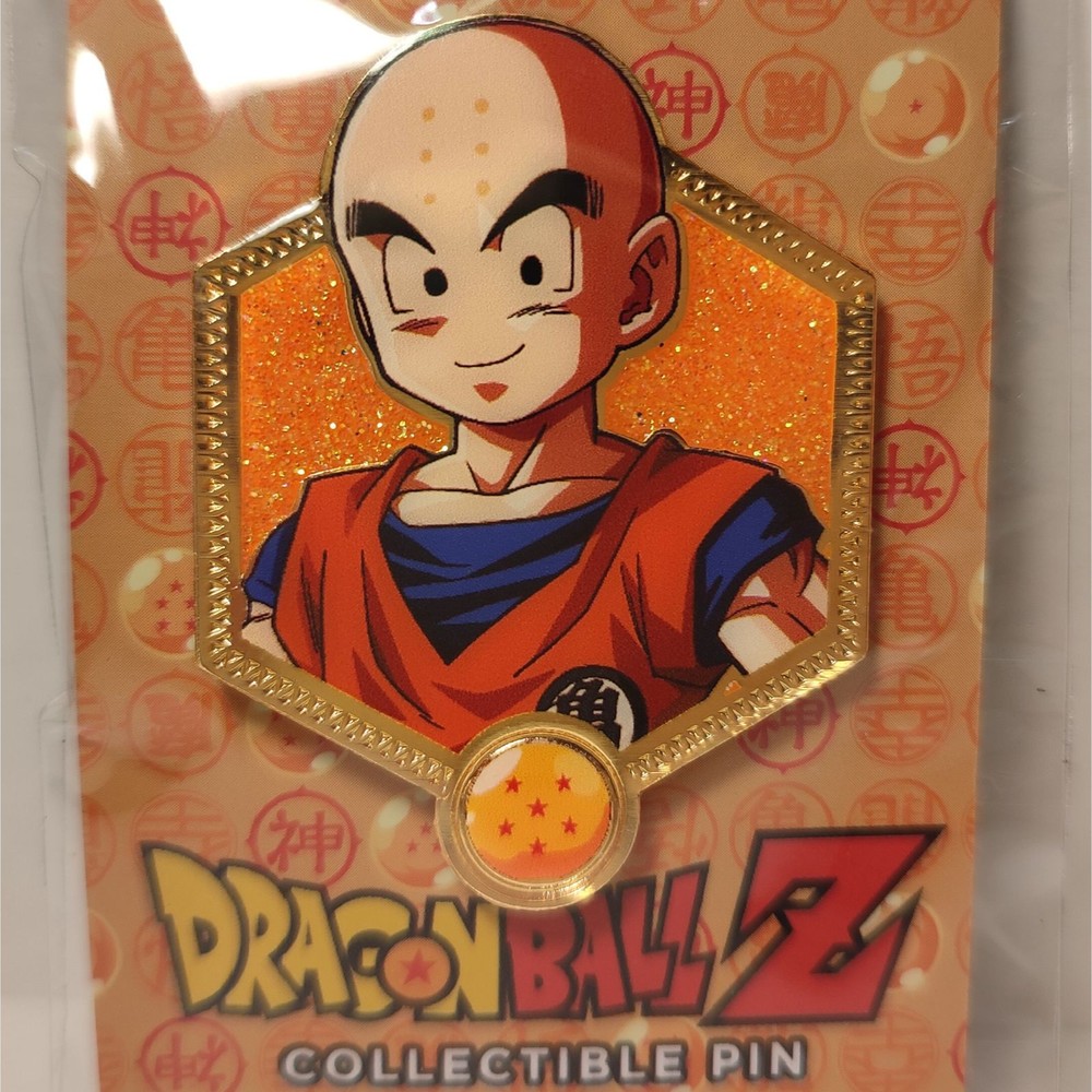 Dragon Ball Z Krillin Golden Series Enamel Pin Official DBZ Anime Collectible